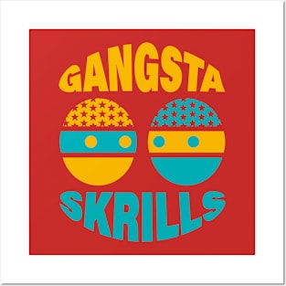 KITE Yellow & Blue Gangsta Skrills Printed Posters and Art